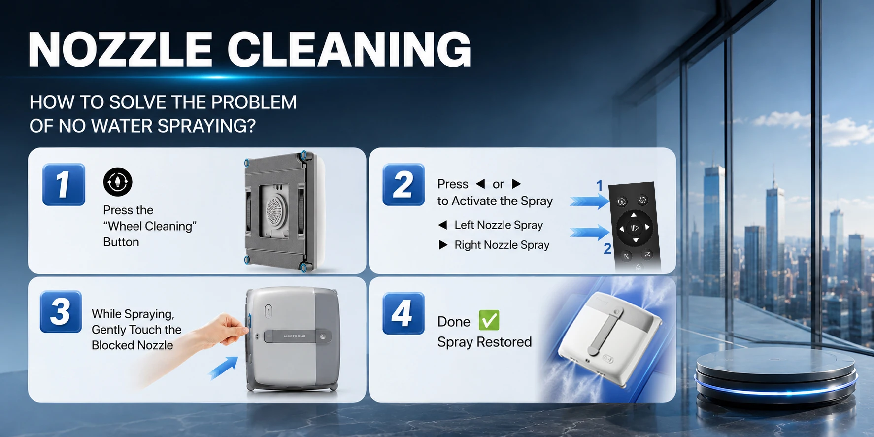 Liectroux G9 Robot Window Cleaner,10000Pa,Dual Vibrating Bionic Arms,8-Way Water Pump Spray,Nano Cleaning Squeegee,Smart Memory