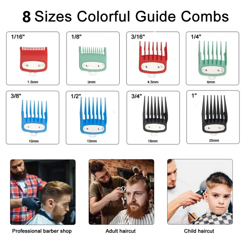 Kemei 1990 New Hair Clipper Professional Hair Clipper Men's Hair Clipper Electric Trimmer LCD Display Hair Clipper Almighty Set