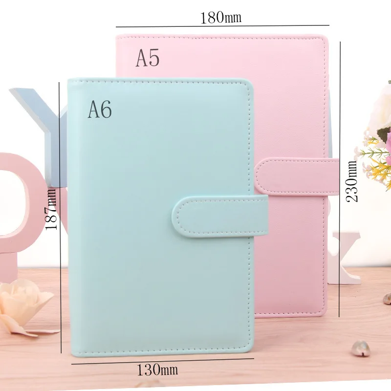New Vintage Refillable Notebook File Folder Notepad Cover Leather Ring Binder Office Supplies