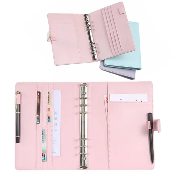 New Vintage Refillable Notebook File Folder Notepad Cover Leather Ring Binder Office Supplies
