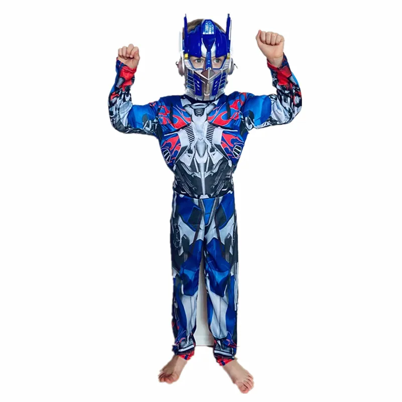 Disguise Optimus Prime Costume ,Muscle Transformer Costumes for Boys, Padded Character Jumpsuit, Kids