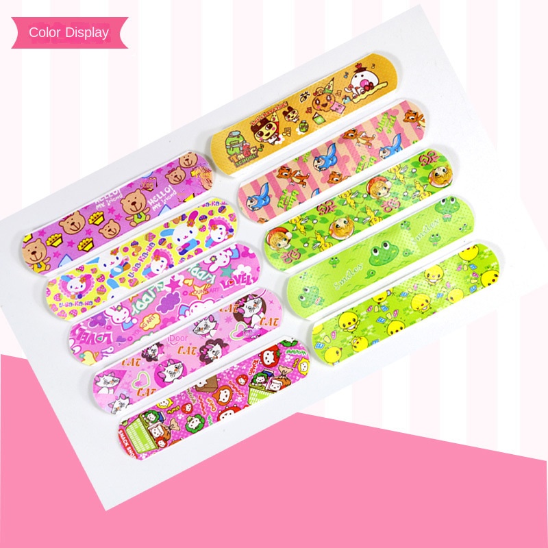 120pcs Cute Cartoon Medical Patch Waterproof Wound Adhesive Bandages Dustproof Breathable First Band Aid Adhesive for Kids