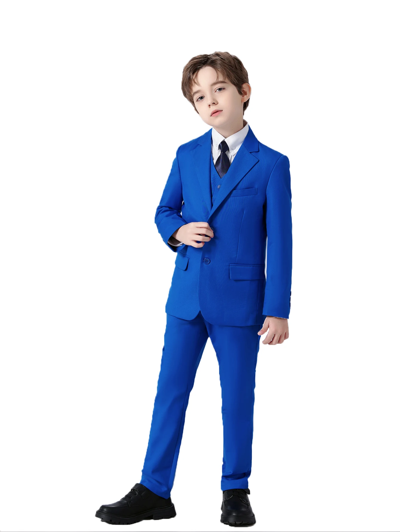 Boys Suits Colorful Formal Suits 5 Piece Slim Fit Dresswear Suit Set School Uniforms