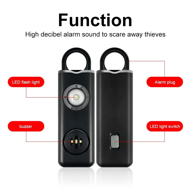 He Original Personal Safety Siren for Women - 130dB Siren, Strobe & Key Chain 3 Pop Colors AF2004 Anti Robbery Call for Help