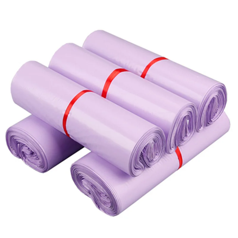 50Pcs Purple Courier Mailer Bags Packaging Poly Package Plastic Self-Adhesive Mailing Express Bag Envelope Postal Pouch Mailing