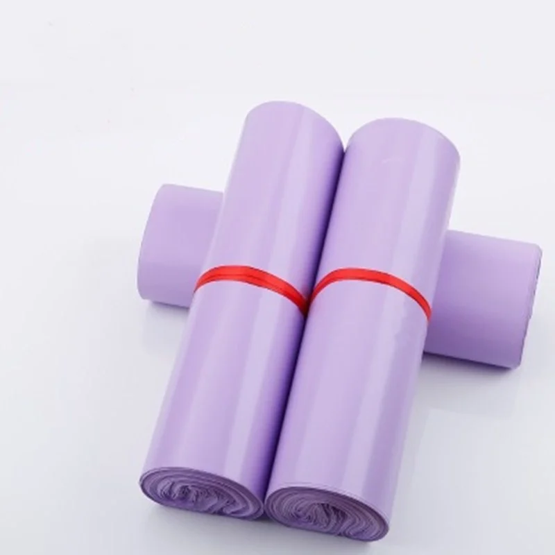 50Pcs Purple Courier Mailer Bags Packaging Poly Package Plastic Self-Adhesive Mailing Express Bag Envelope Postal Pouch Mailing