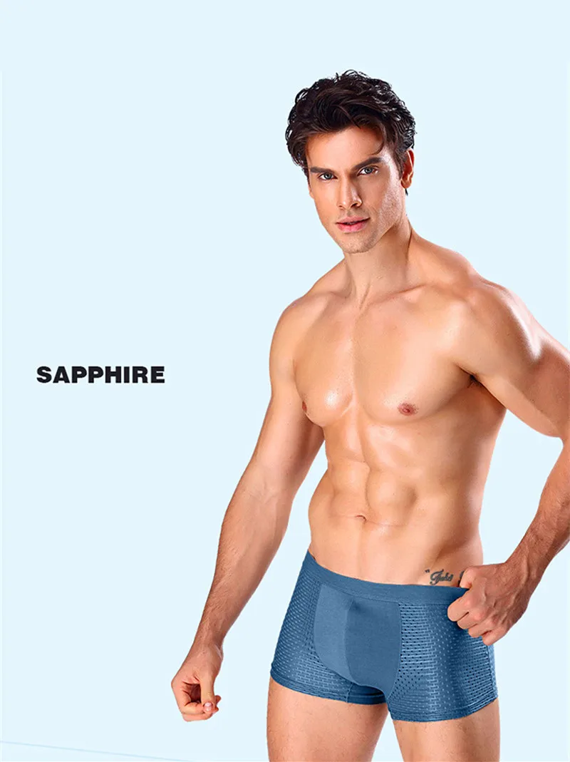 5xl 6xl 7xl 8xl plus size panties man mesh underwear men boxers bamboo fiber mens boxer briefs Breathable Underpants male 4pcs