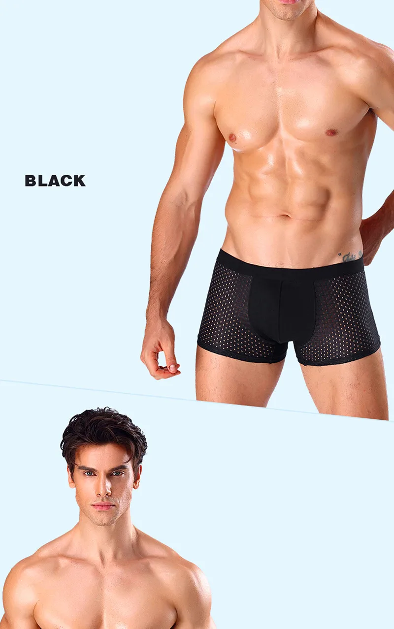 5xl 6xl 7xl 8xl plus size panties man mesh underwear men boxers bamboo fiber mens boxer briefs Breathable Underpants male 4pcs