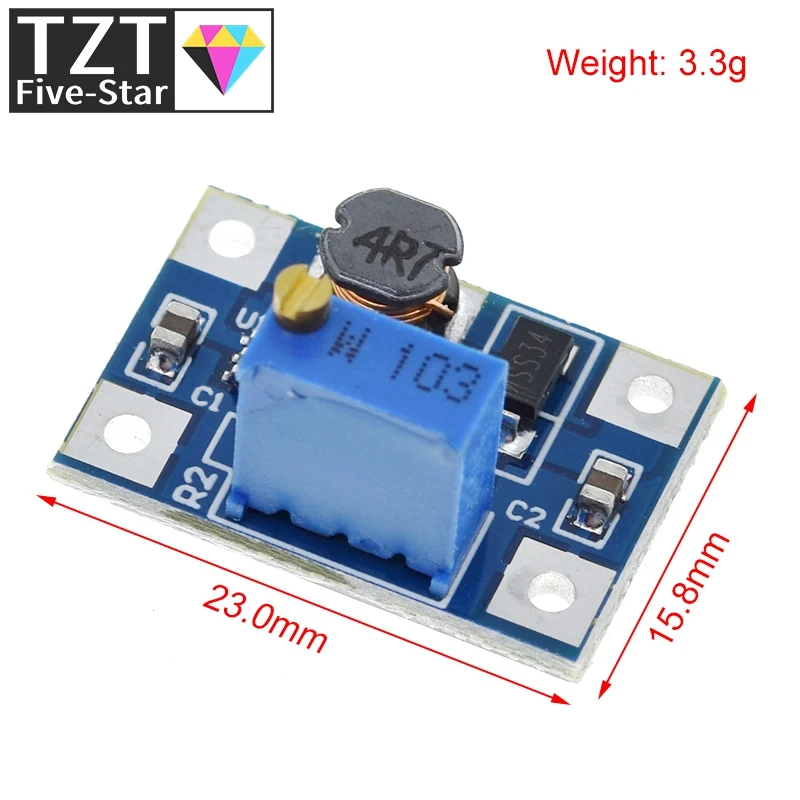 TZT 1/5PCS MT3608 DC-DC Step Up Converter Booster Power Supply Module Boost Step-up Board MAX output 28V 2A