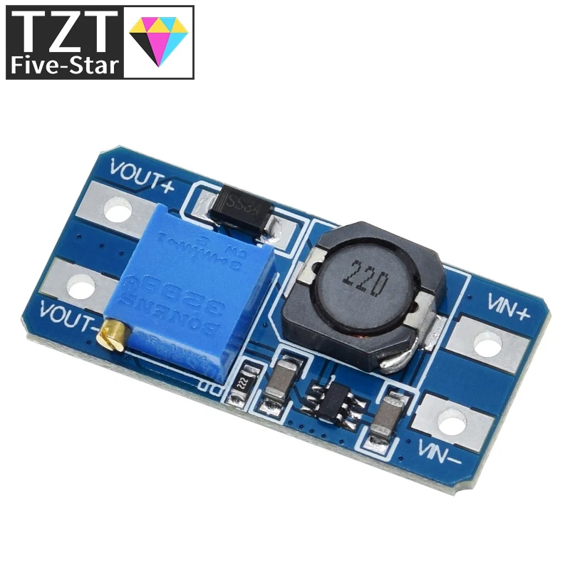 TZT 1/5PCS MT3608 DC-DC Step Up Converter Booster Power Supply Module Boost Step-up Board MAX output 28V 2A