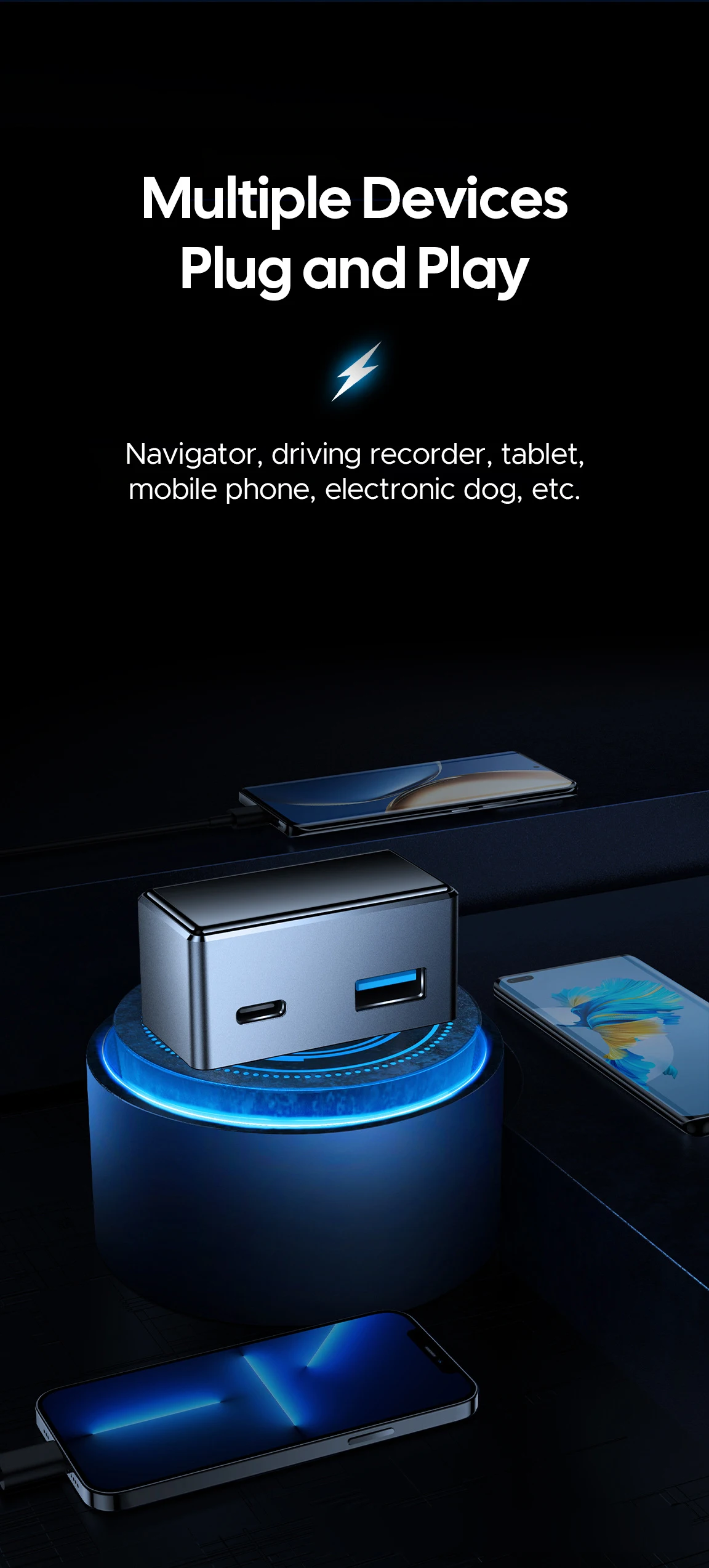 OBD Adapter Charging Splitter USB TYPE-C Port Charger For Tesla 2026 2025 New Model Y Juniper 2025+ Launch