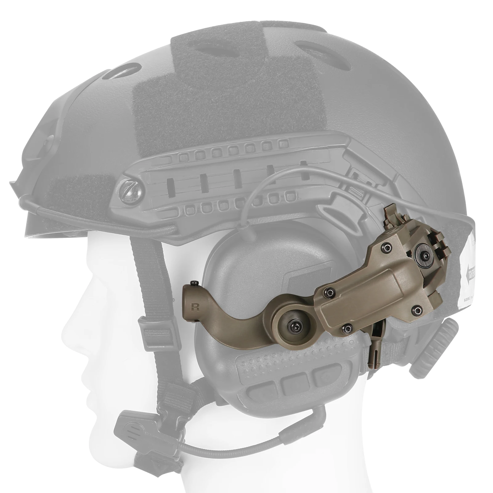 Shooting Headset Bracket Rail Mount Kit ARC Helmet Rail Adapter for OPS Core ARC and Team Wendy Rails Headphone Brackets