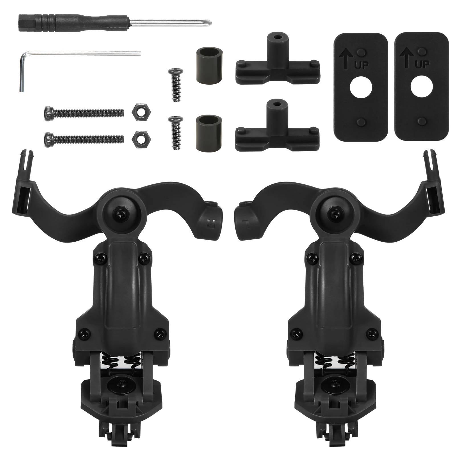 Shooting Headset Bracket Rail Mount Kit ARC Helmet Rail Adapter for OPS Core ARC and Team Wendy Rails Headphone Brackets