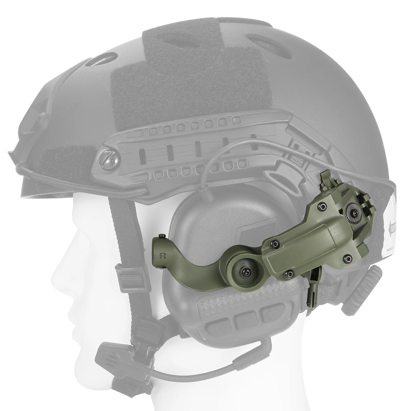 Shooting Headset Bracket Rail Mount Kit ARC Helmet Rail Adapter for OPS Core ARC and Team Wendy Rails Headphone Brackets