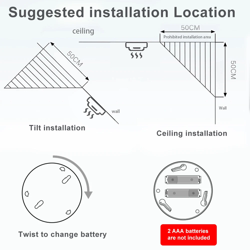 ONENUO Tuya Zigbee Smoke Sensor Fire Alarm Detector Home Security Alarm Smoke Sensor Should Work with Tuya Zigbee Hub