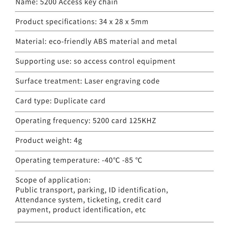 10pcs/20pcs 125KHz T5577 Keyfobs Rewritable Duplicate Tag 5200 Proximity Copy Access Card ID Token Ring RFID Cloner Keychain
