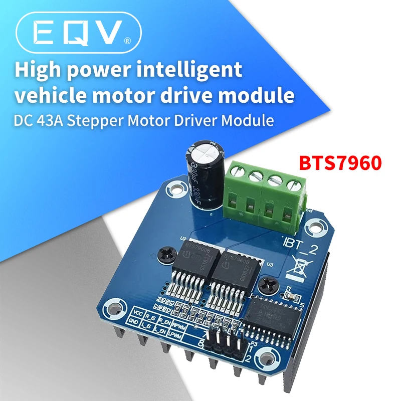 Double BTS7960 43A H-bridge High-power Motor Driver module/ diy smart car Current diagnostic