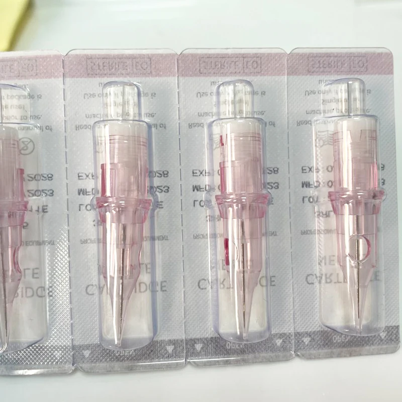 20PCS Cartridge Tattoo Needles Disposable Standard Size Round Liner For Cartridge Tattoo Pen Machine Tattoo Kit