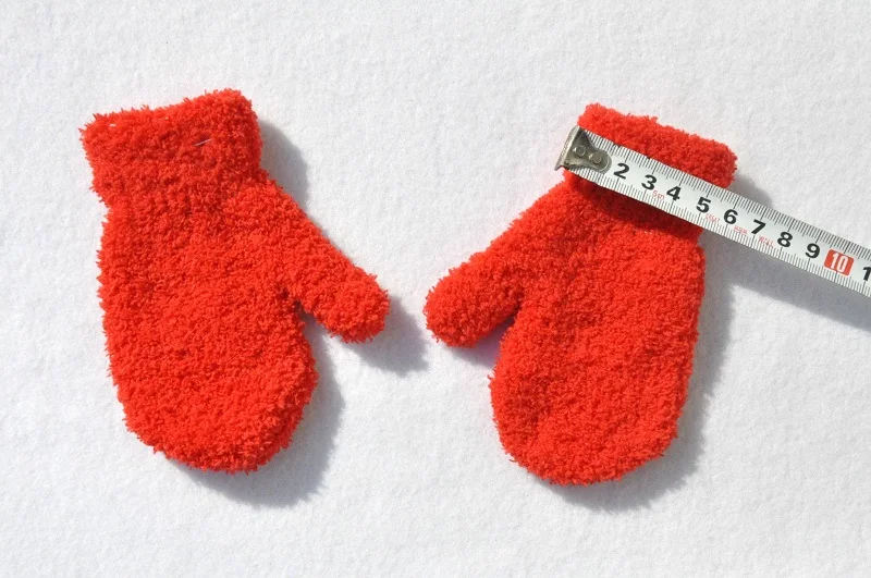 1-4years Kids Winter Warm Knitted Mittens Baby Girls Baby Boys Velvet Thick Gloves Dropshipping KF197
