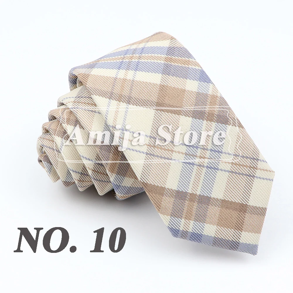 Plaid Tie For Men Women Soft Skinny Cotton TR Fabric Necktie For Wedding Bussiness Casual Man's Neckties Suits Flower Cravat