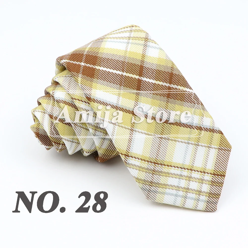 Plaid Tie For Men Women Soft Skinny Cotton TR Fabric Necktie For Wedding Bussiness Casual Man's Neckties Suits Flower Cravat