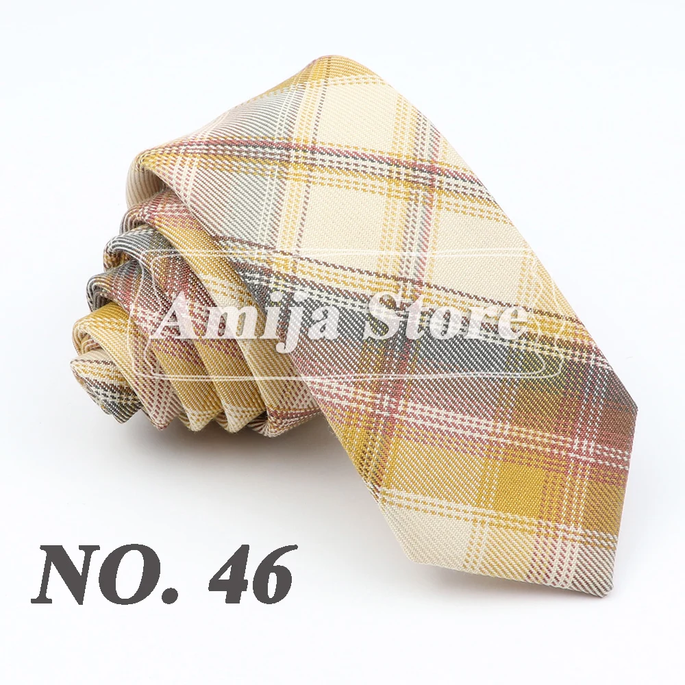 Plaid Tie For Men Women Soft Skinny Cotton TR Fabric Necktie For Wedding Bussiness Casual Man's Neckties Suits Flower Cravat