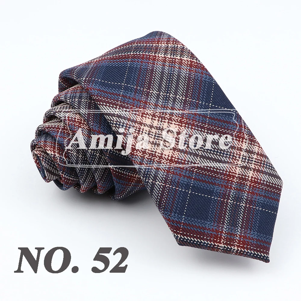 Plaid Tie For Men Women Soft Skinny Cotton TR Fabric Necktie For Wedding Bussiness Casual Man's Neckties Suits Flower Cravat