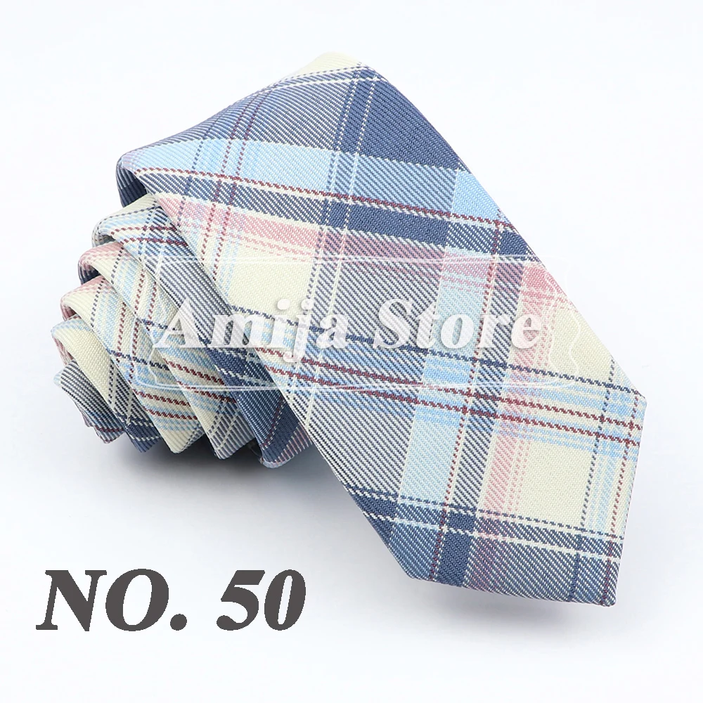 Plaid Tie For Men Women Soft Skinny Cotton TR Fabric Necktie For Wedding Bussiness Casual Man's Neckties Suits Flower Cravat