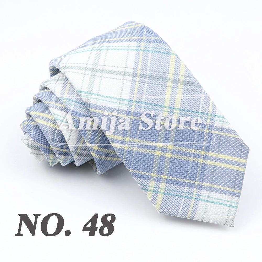 Plaid Tie For Men Women Soft Skinny Cotton TR Fabric Necktie For Wedding Bussiness Casual Man's Neckties Suits Flower Cravat