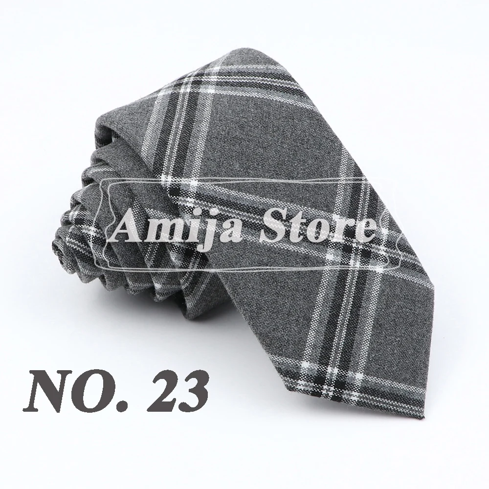 Plaid Tie For Men Women Soft Skinny Cotton TR Fabric Necktie For Wedding Bussiness Casual Man's Neckties Suits Flower Cravat