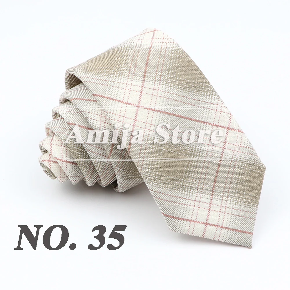 Plaid Tie For Men Women Soft Skinny Cotton TR Fabric Necktie For Wedding Bussiness Casual Man's Neckties Suits Flower Cravat