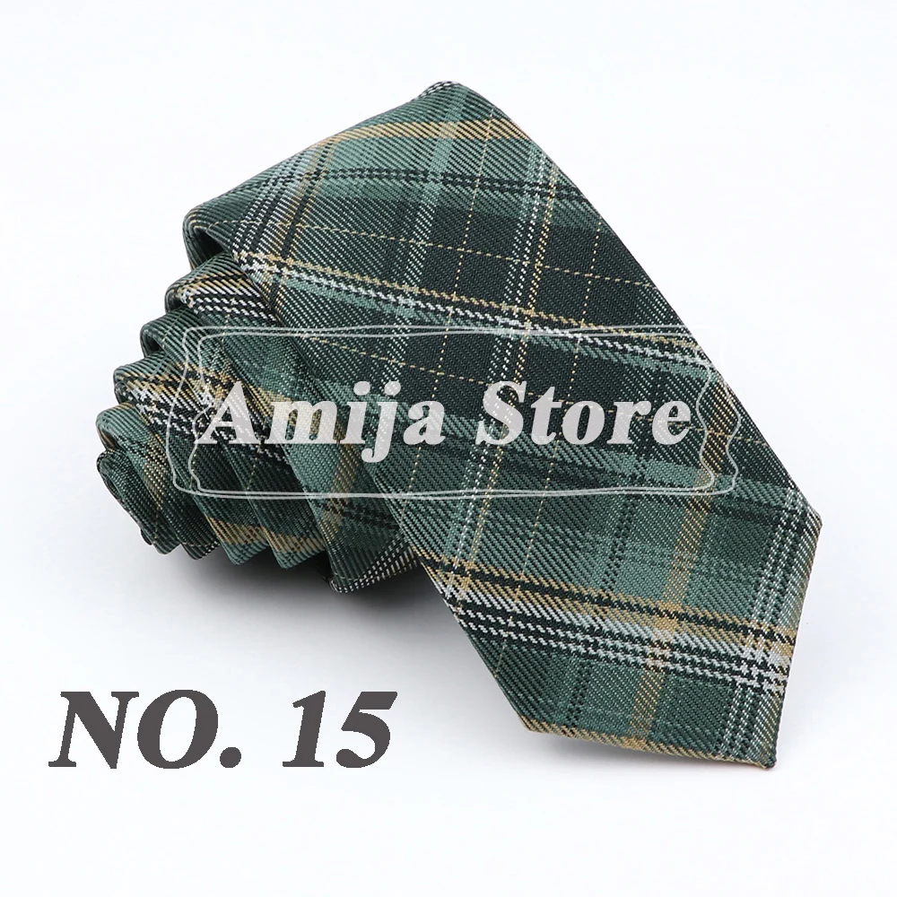 Plaid Tie For Men Women Soft Skinny Cotton TR Fabric Necktie For Wedding Bussiness Casual Man's Neckties Suits Flower Cravat