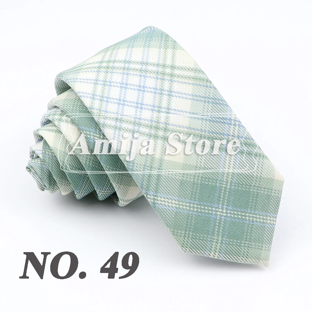 Plaid Tie For Men Women Soft Skinny Cotton TR Fabric Necktie For Wedding Bussiness Casual Man's Neckties Suits Flower Cravat