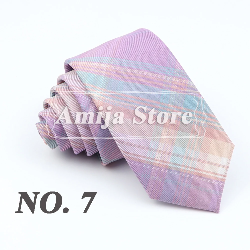 Plaid Tie For Men Women Soft Skinny Cotton TR Fabric Necktie For Wedding Bussiness Casual Man's Neckties Suits Flower Cravat