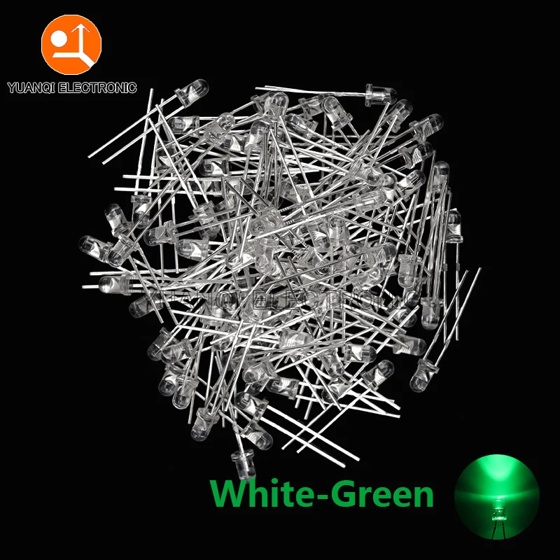 3mm LED Diode F3 Assorted Kit White Green Red Blue Yellow Orange Pink Purple Warm White DIY Light Emitting Diode