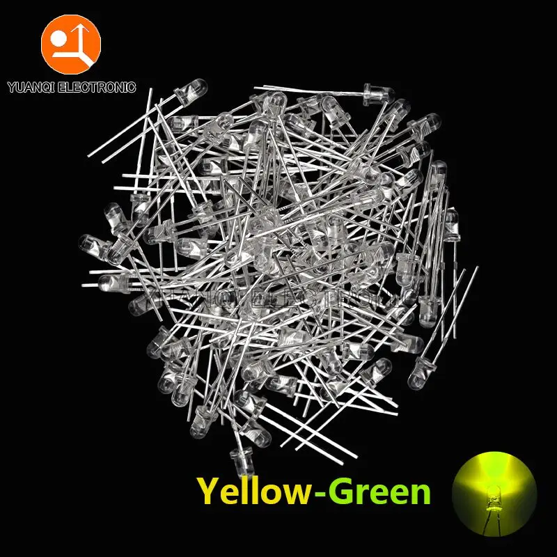 3mm LED Diode F3 Assorted Kit White Green Red Blue Yellow Orange Pink Purple Warm White DIY Light Emitting Diode