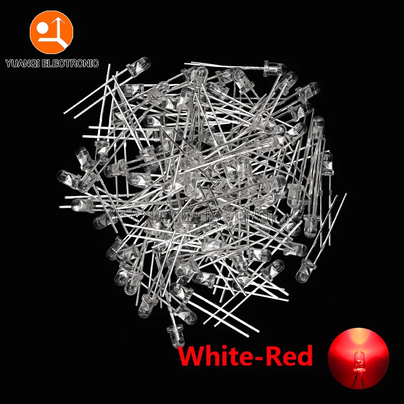3mm LED Diode F3 Assorted Kit White Green Red Blue Yellow Orange Pink Purple Warm White DIY Light Emitting Diode