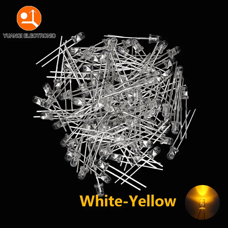 3mm LED Diode F3 Assorted Kit White Green Red Blue Yellow Orange Pink Purple Warm White DIY Light Emitting Diode