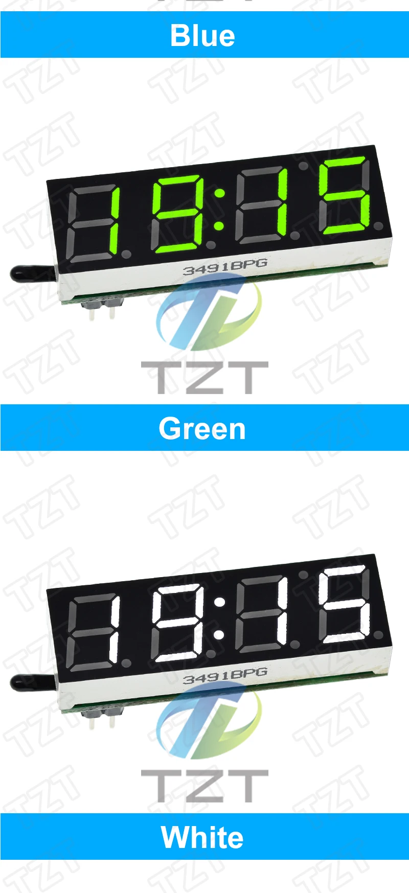 GREATZT 3 In 1 LED RX8025T Digital Clock Temperature Voltage Module DIY Time/Thermometer/Voltmeter DC 5-30V For Arduino