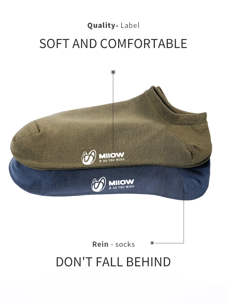 MiiOW 5 Pairs/Lot Pure Cotton Men Socks Breathable Low Cut Casual Ankle Socks Summer Cotton Print Socks Sweat Ankle Socks Set
