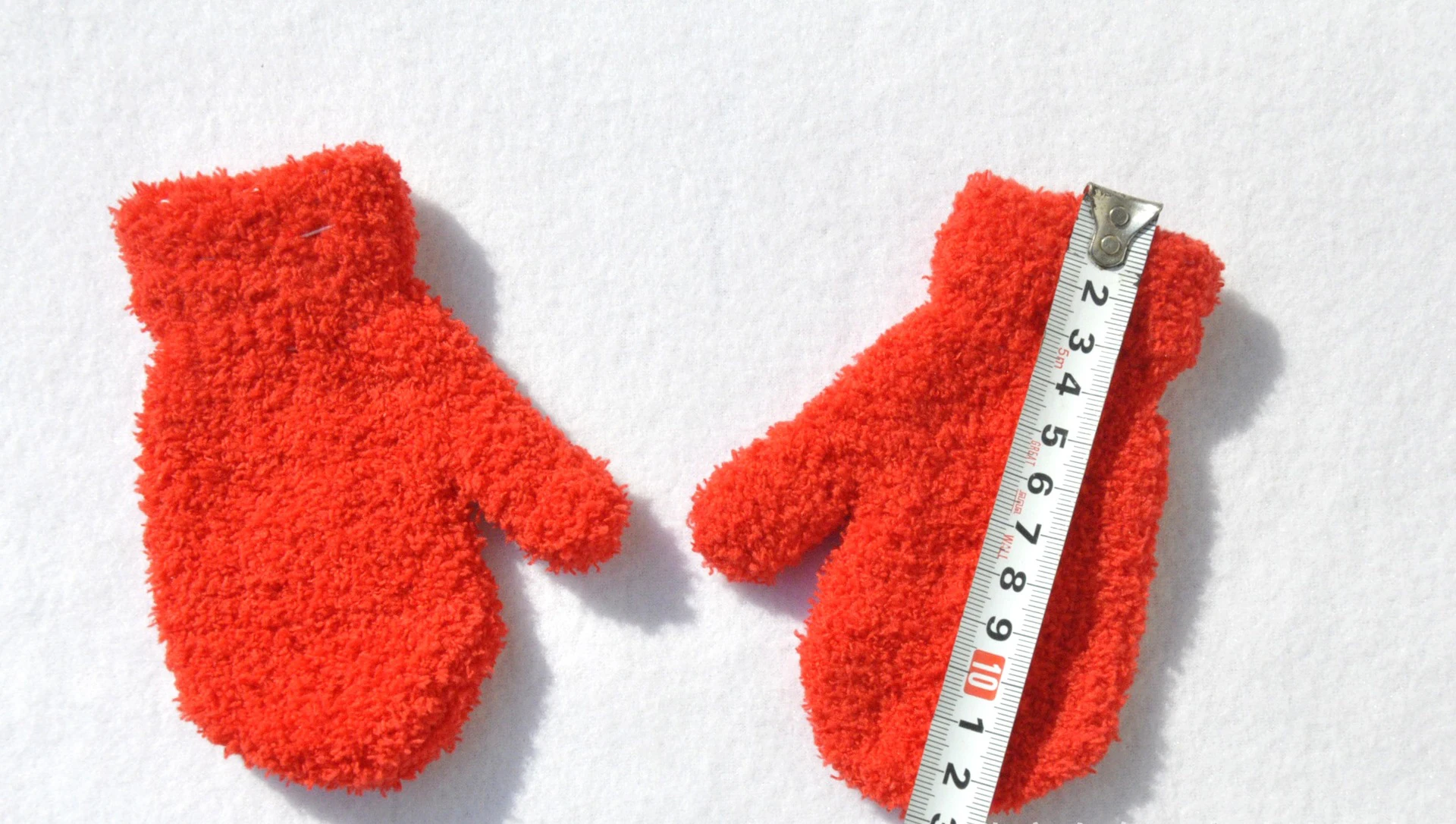 Baby Short Gloves Winter Coral Fleece Children Solid Knitted Plush Furry Full Finger Mittens Autumn Hand Warmer 1-4 Years Old
