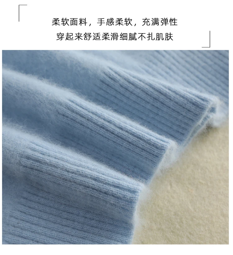 LHZSYY Winter Women Sweater Solid 100%Mink Cashmere Turtleneck Knitted Pullovers Slim Soft Warm Female Long Sleeve 23 Color