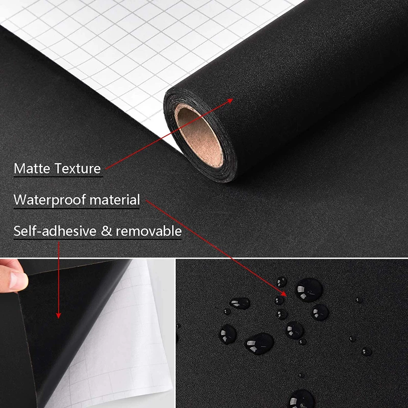 DIY Self Adhesive PVC Wallpapers Renovation Furniture Peel and Stick Kitchen Cabinet Vinyl Waterproof Wall Stickers Home Decors