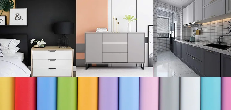 DIY Self Adhesive PVC Wallpapers Renovation Furniture Peel and Stick Kitchen Cabinet Vinyl Waterproof Wall Stickers Home Decors