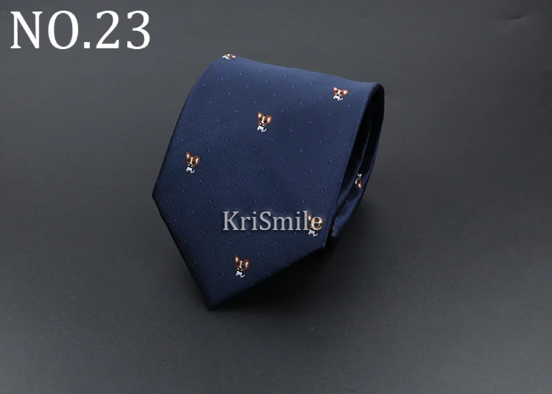 Novelty Ties For Men Cartoon Dog Dots Paisley Striped Fashion Mens Business Meeting Wedding Tuxedo Suit Shirt Daily Wear Cravat