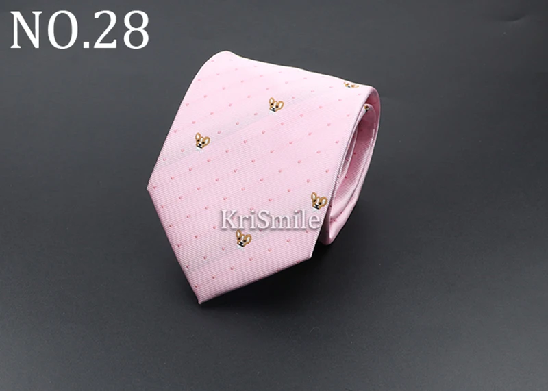Novelty Ties For Men Cartoon Dog Dots Paisley Striped Fashion Mens Business Meeting Wedding Tuxedo Suit Shirt Daily Wear Cravat
