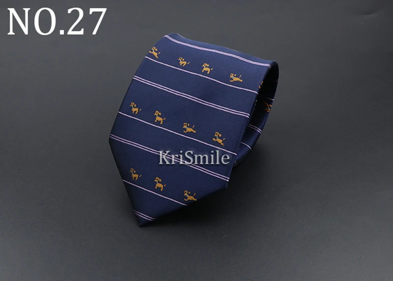 Novelty Ties For Men Cartoon Dog Dots Paisley Striped Fashion Mens Business Meeting Wedding Tuxedo Suit Shirt Daily Wear Cravat