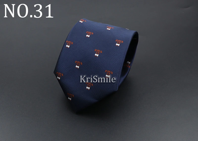 Novelty Ties For Men Cartoon Dog Dots Paisley Striped Fashion Mens Business Meeting Wedding Tuxedo Suit Shirt Daily Wear Cravat