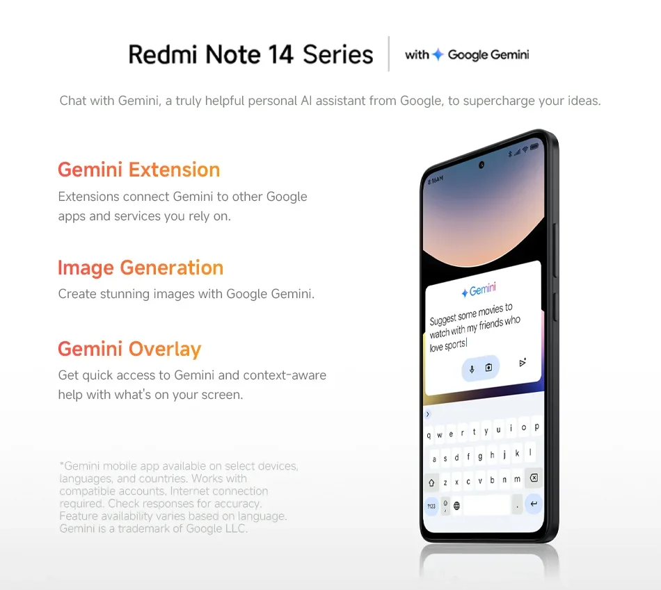 New Xiaomi Redmi Note 14 5G Smartphone Global Version 45W Turbo Charging MTK Dimensity 7025-Ultra CPU NFC 108MP Camera