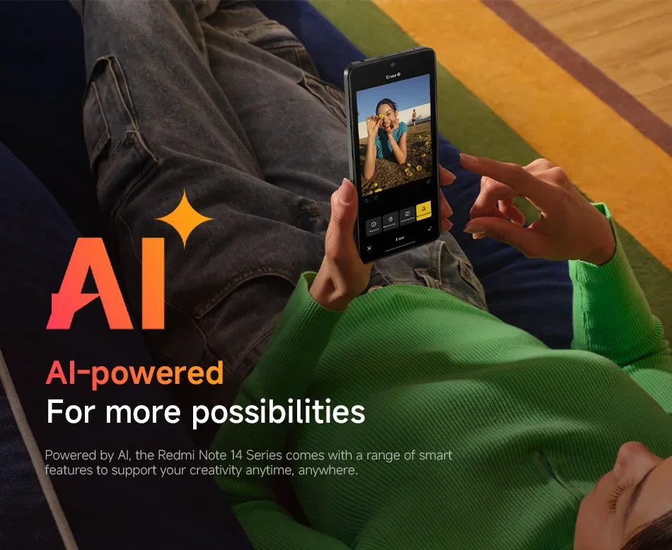 New Xiaomi Redmi Note 14 5G Smartphone Global Version 45W Turbo Charging MTK Dimensity 7025-Ultra CPU NFC 108MP Camera